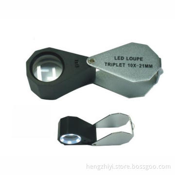 10x 21mm triplet loupe with six LED light